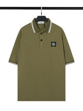 Stone Island Olive Green Short Sleeve Polo Shirt